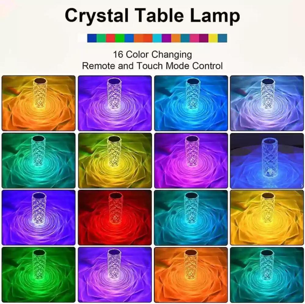 Crystal Table Night Lamp Billux Bazaar